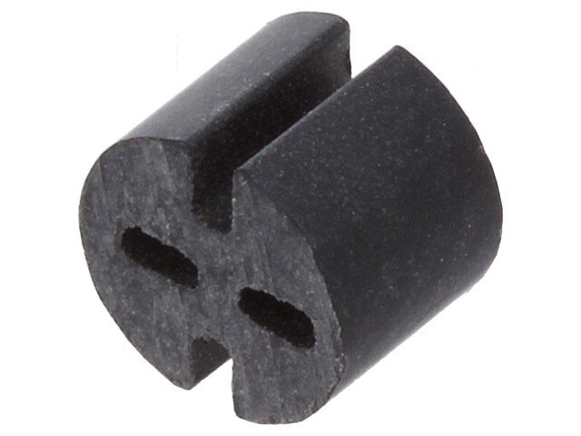 Afstandbus; LED; Øext: 5,1mm; ØLED: 5mm; L: 4mm; zwart; UL94V-0 Afstandbus; LED; Øext: 5,1mm; ØLED: 5mm; L: 4mm; zwart; UL94V-0